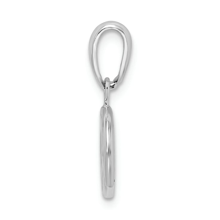 Sterling Silver Polished Peace Symbol Pendant