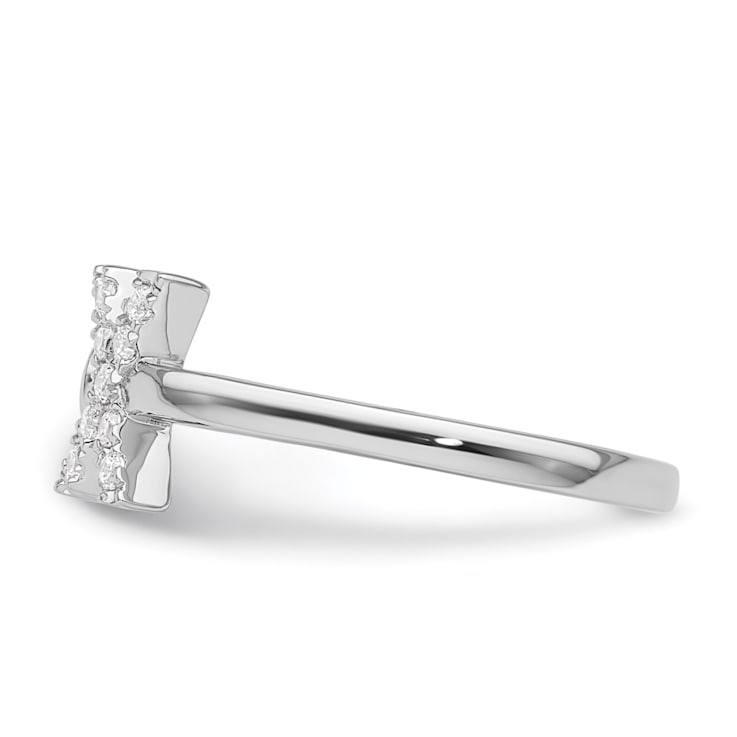 Rhodium Over 14K White Gold Lab Grown Diamond VS/SI GH, Initial X
Adjustable Ring