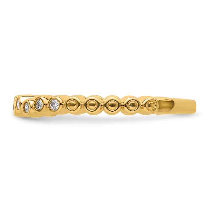 14K Yellow Gold Stackable Expressions Diamond Ring 0.11ctw