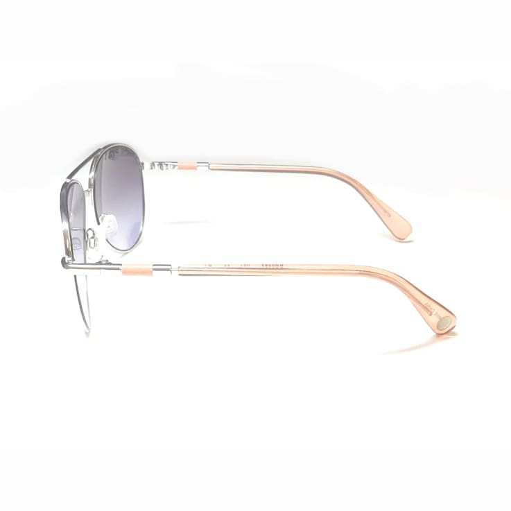BCBG Silver Frame / Pink Silver Mirrored Lens Aviator Sunglasses