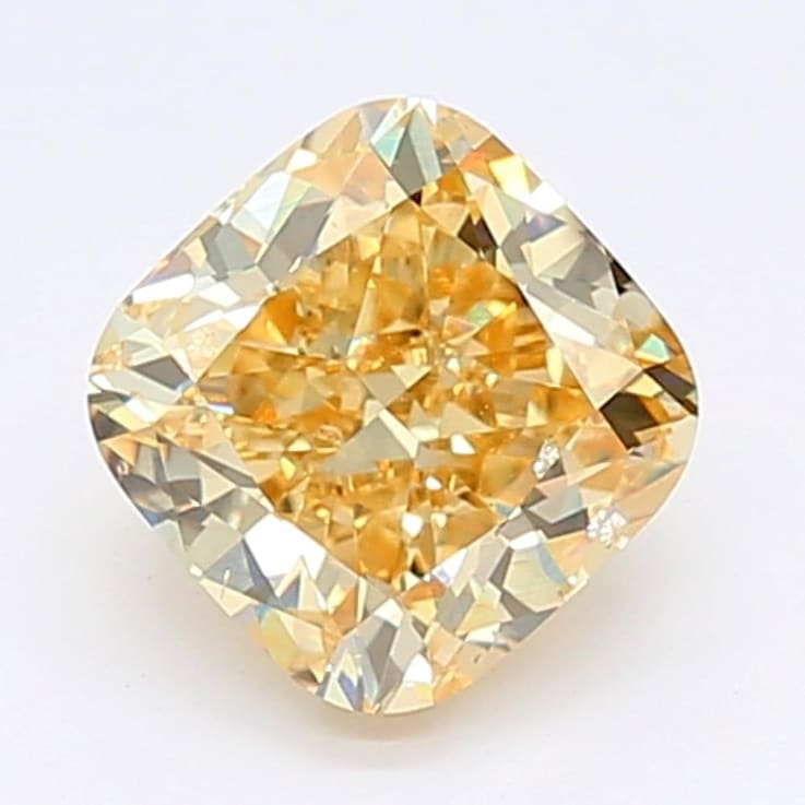 1.54ct Intense Yellow Cushion Lab-Grown Diamond SI1 Clarity IGI Certified