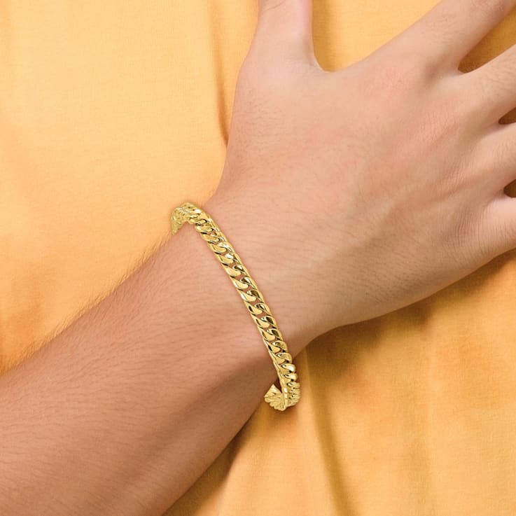 14K Yellow Gold Polished Fancy 8.5-inch Bracelet