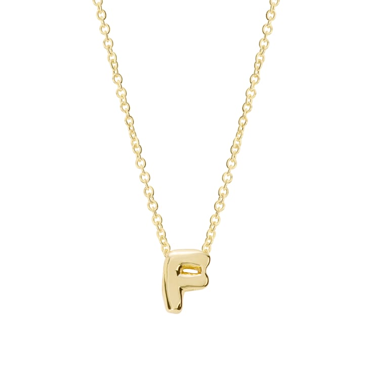 CZ Initial F Tennis Necklace And Pendant Set In 14K Gold Over Brass 4.05ctw