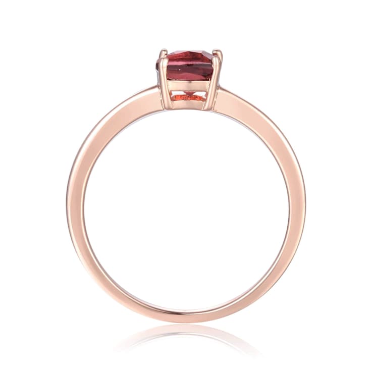 Rectangular Cushion Pink Tourmaline 14K Rose Gold Over Sterling Silver
Solitaire Ring, 0.85ct