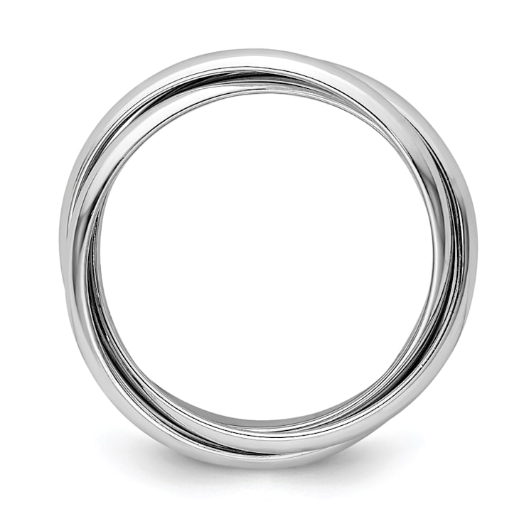 14K White Gold Polished Rolling Ring