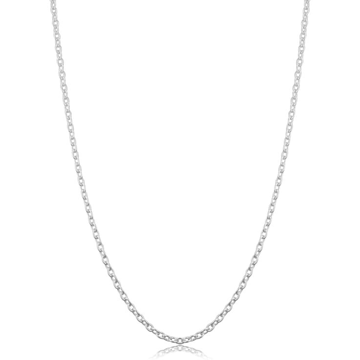 .925 Sterling Silver 1mm Cable Chain Necklace - 24"