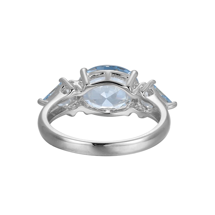 Lab Created Blue Spinel Platinum Over Sterling Silver March Birthstone
Ring 2.39ctw
