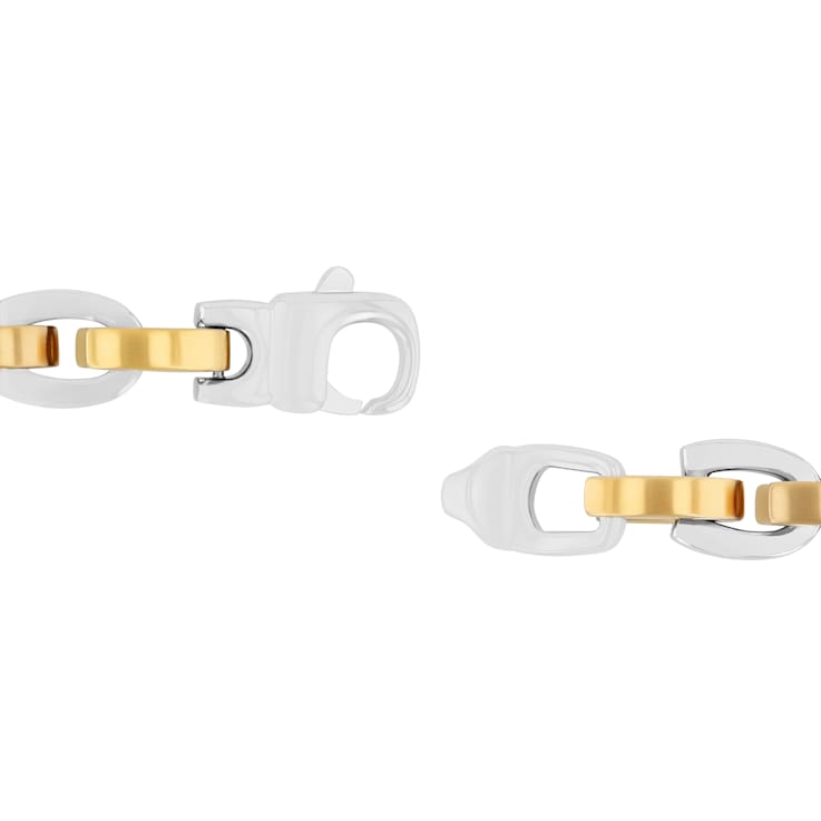 Robert Alton Men's Two-Tone Horseshoe Link 10mm Bracelet In Two-Tone
Stainless Steel