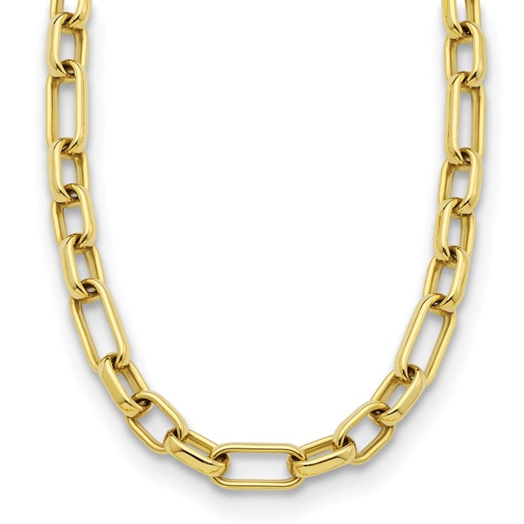 18K Yellow Gold 10mm Oval Link 20-inch Necklace