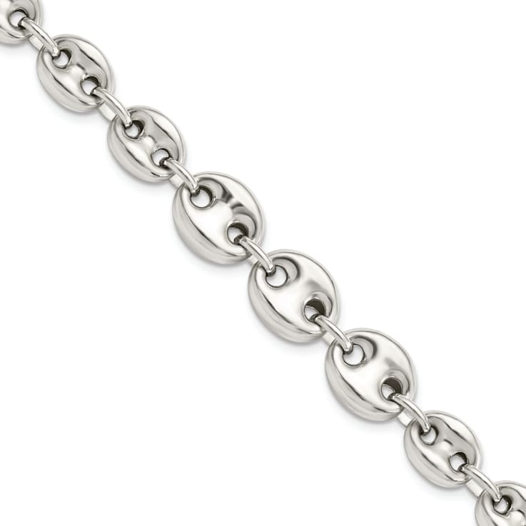 Sterling Silver Polished Fancy Link 7.5-inch Bracelet