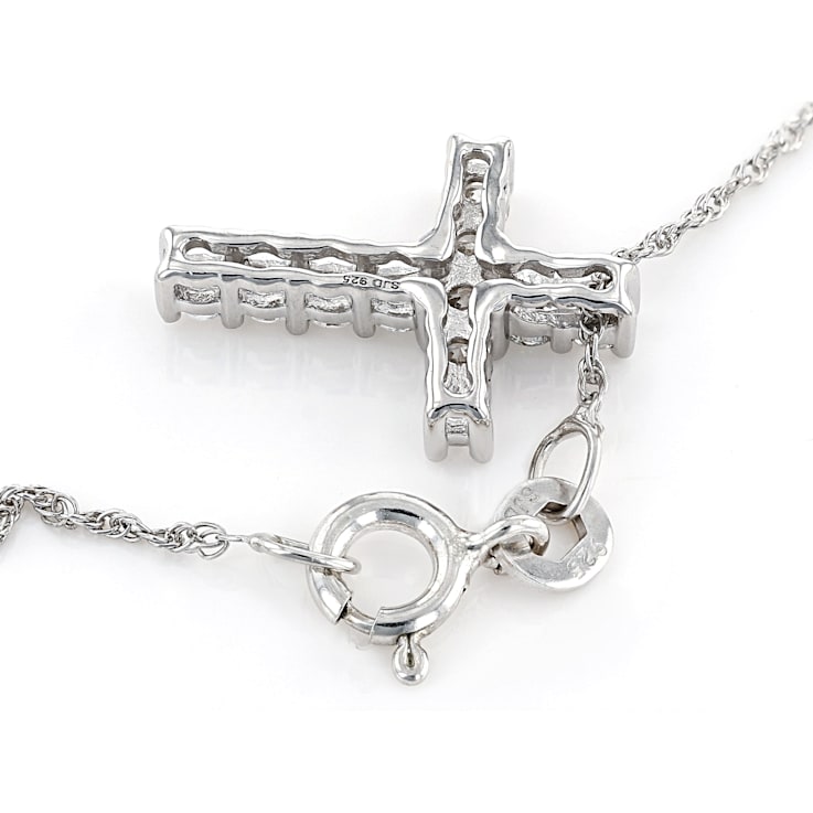 Sterling Silver Cross on Rope Chain