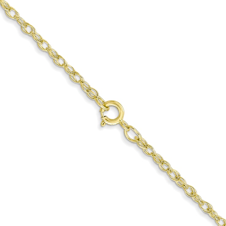 14k Yellow Gold 1.35mm Solid Cable 20 Inch Chain