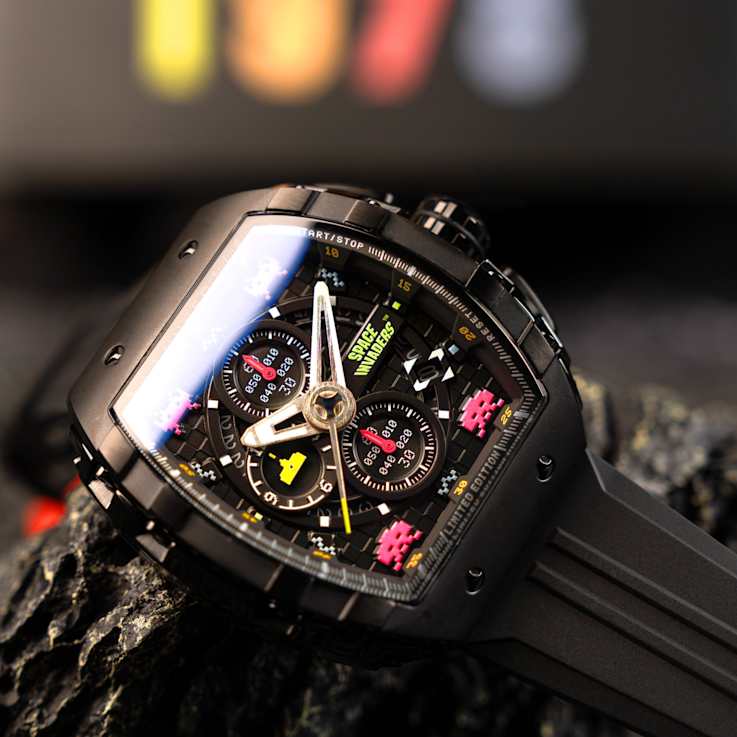 Nubeo Magellan Chronograph Space Invaders Black Stainless Steel Band
Limited Edition Watch