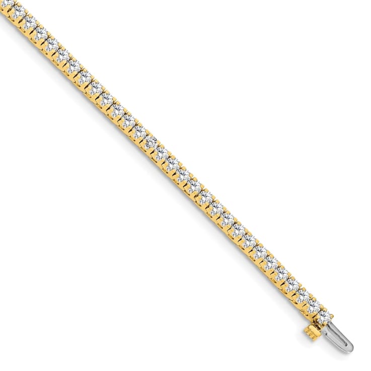14K Yellow Gold Lab Grown Diamond VS/SI GH, Tennis Bracelet