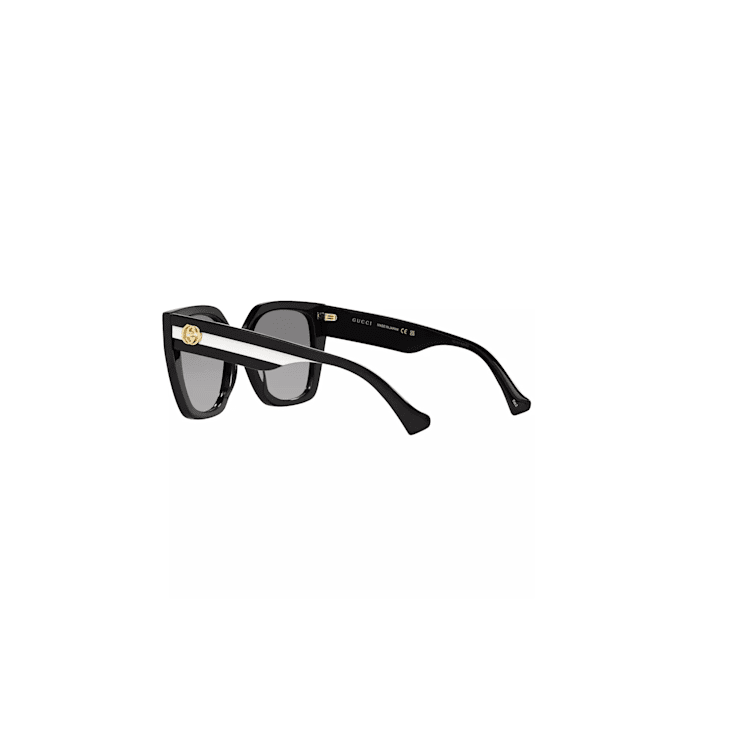 Gucci Butterfly Sunglasses Black/Gray Gradient/White 55mm