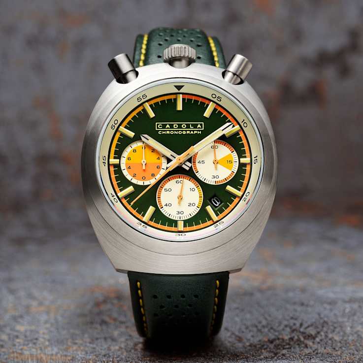 Cadola Testa Di Toro Green Dial White Bezel Grenn Stainless Steel Band
Chronograph Watch