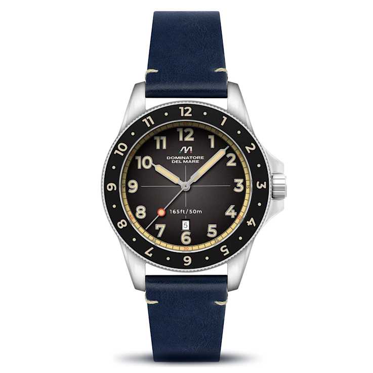 Dominatore Del Mare Bandiera Black Dial White Bezel Blue Stainless Steel
Band Japan Quartz Watch