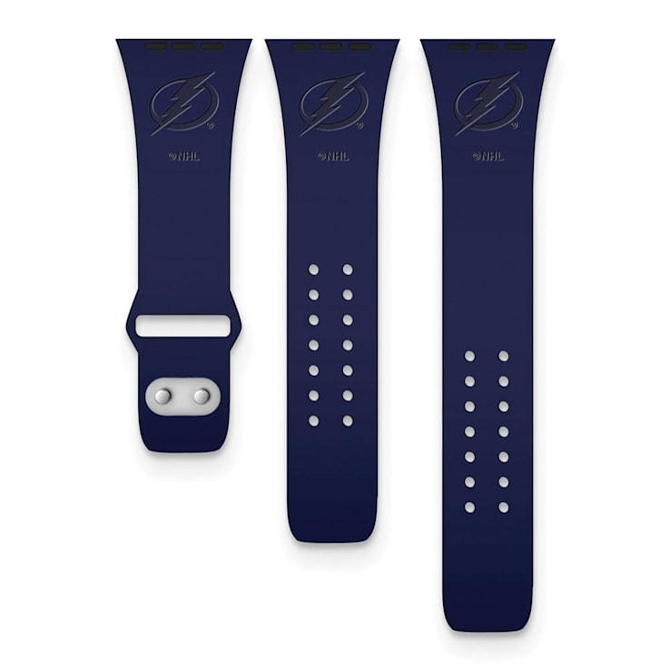 Gametime NHL St. Louis Blues Debossed Silicone Apple Watch Band (38/40mm
M/L). Watch not included.