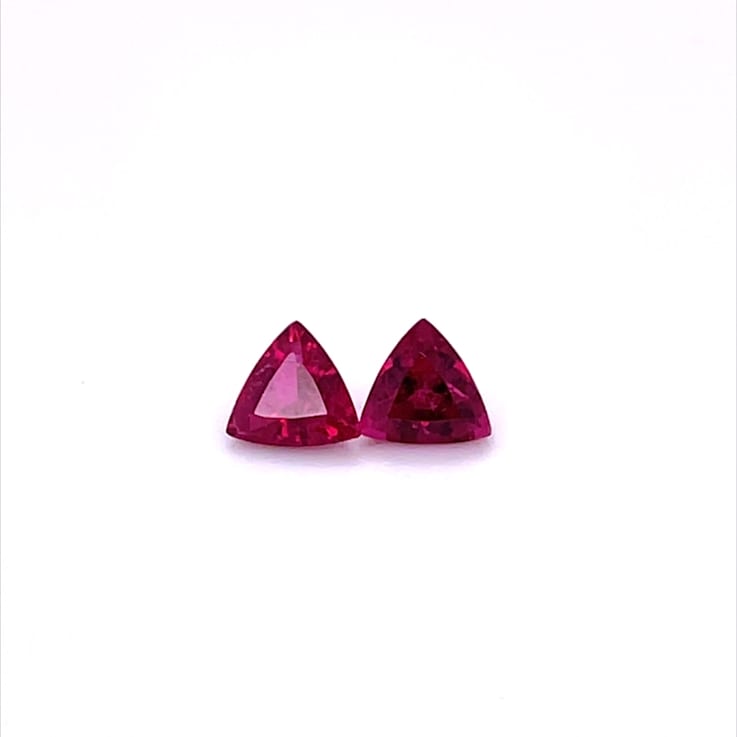 Rubellite 6mm Trillion Matched Pair 1.61ctw