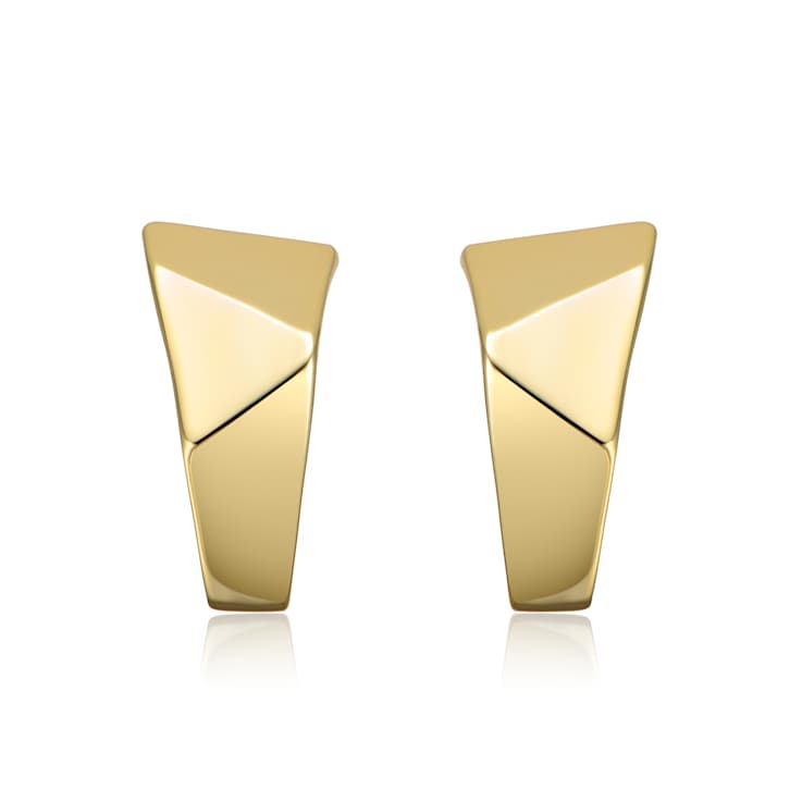 Geometric Infinity Hoop Earrings In 14K Gold Over Brass