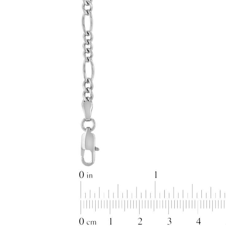 Robert Alton Men's Figaro Chain Necklace 3.5mm In Stainless Steel 24 Inch