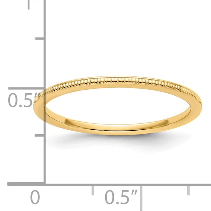14K Yellow Gold 1.2mm Milgrain Stackable Expressions Band