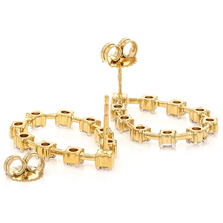 Graceful Lab-Grown Diamond Drop Earrings 1.60ctw In 14K Over Sterling Silver