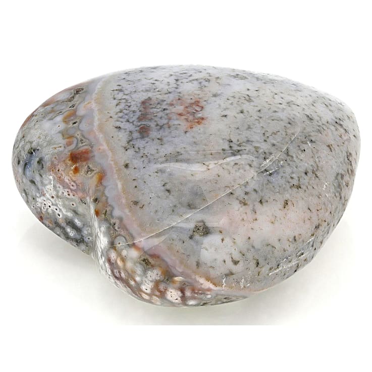 Madagascar Ocean Jasper 40x20mm Puffed Heart Carving