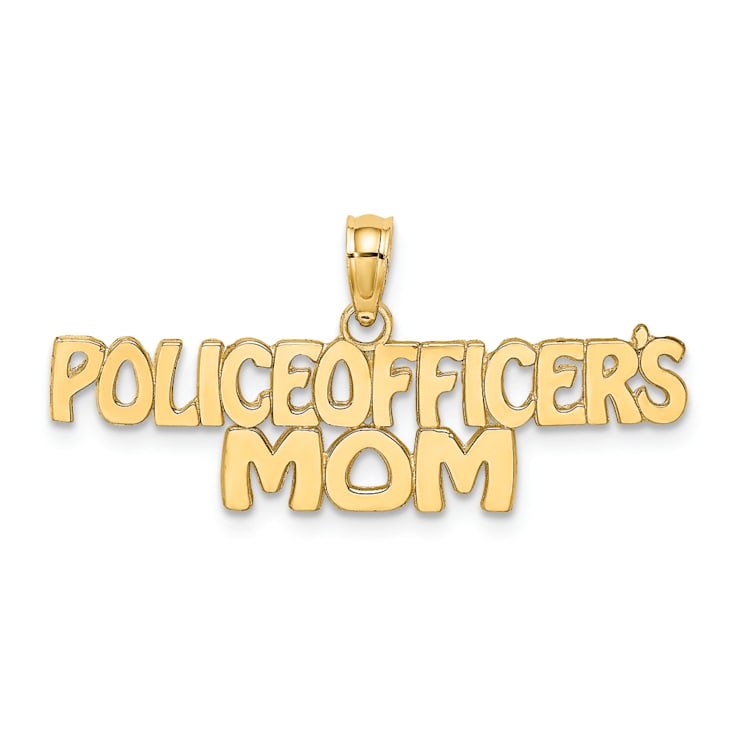 14k Yellow Gold Police Officer's Mom pendant