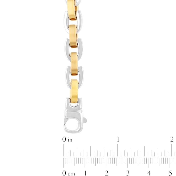 Robert Alton Men's Two-Tone Horseshoe Link 10mm Bracelet In Two-Tone
Stainless Steel