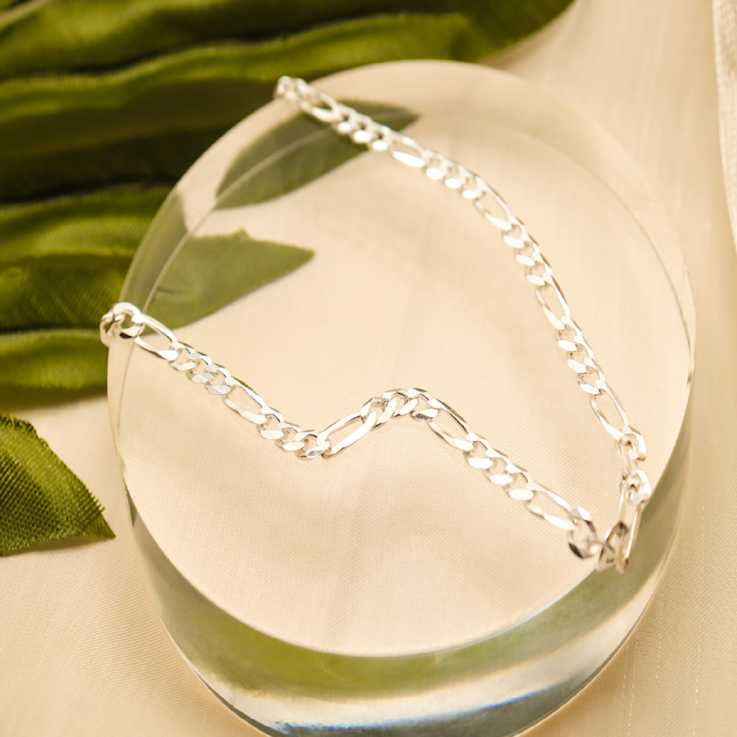 Figaro Chain Necklace In Sterling Silver