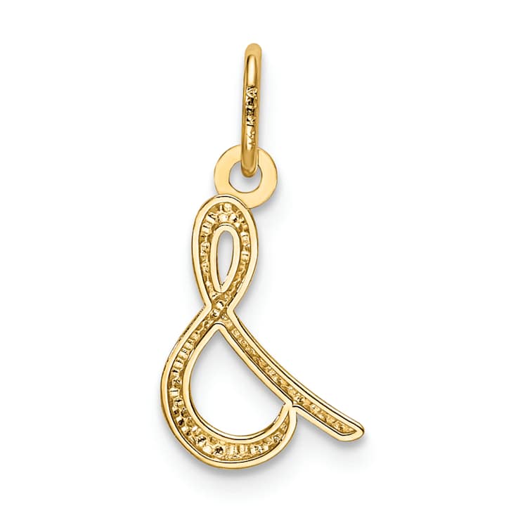 10K Yellow Gold Polished Letter s Initial Charm