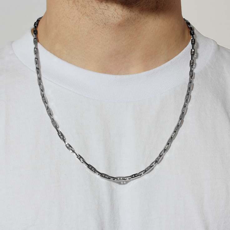 Robert Alton Men's Mariner Link Chain Necklace 2.4mm In Stainless Steel
24 Inch