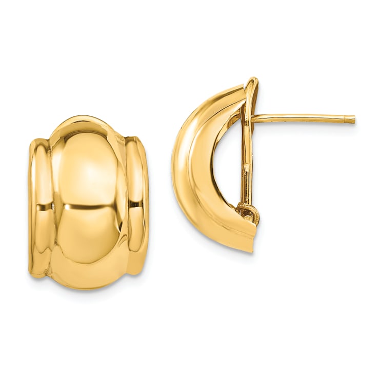 14k Yellow Gold Polished Fancy Stud Earrings