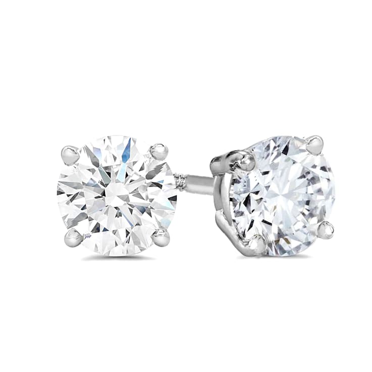 Lab Grown White Diamond 14K White Gold Stud Earrings VS1 Clarity E
Color, IGI Certified 2ctw