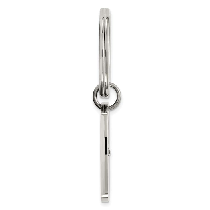 White Cubic Zirconia And Black Enamel Stainless Steel Boxed Set
