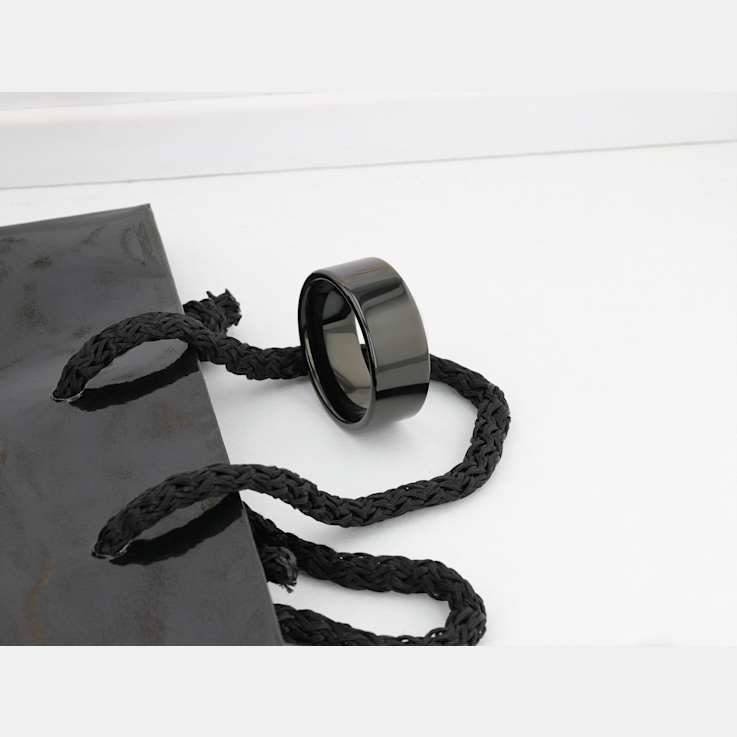 MORPHEUS Flat Black Tungsten Ring 8mm