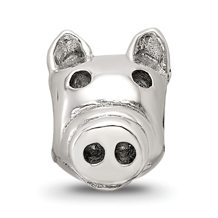Sterling Silver Pig Bead