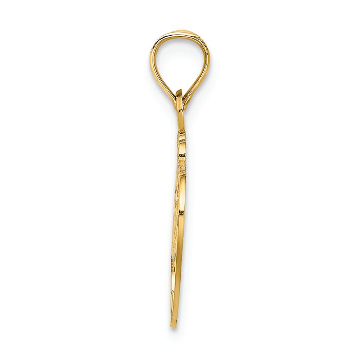 14k Yellow Gold #1 Sister in Heart Charm
