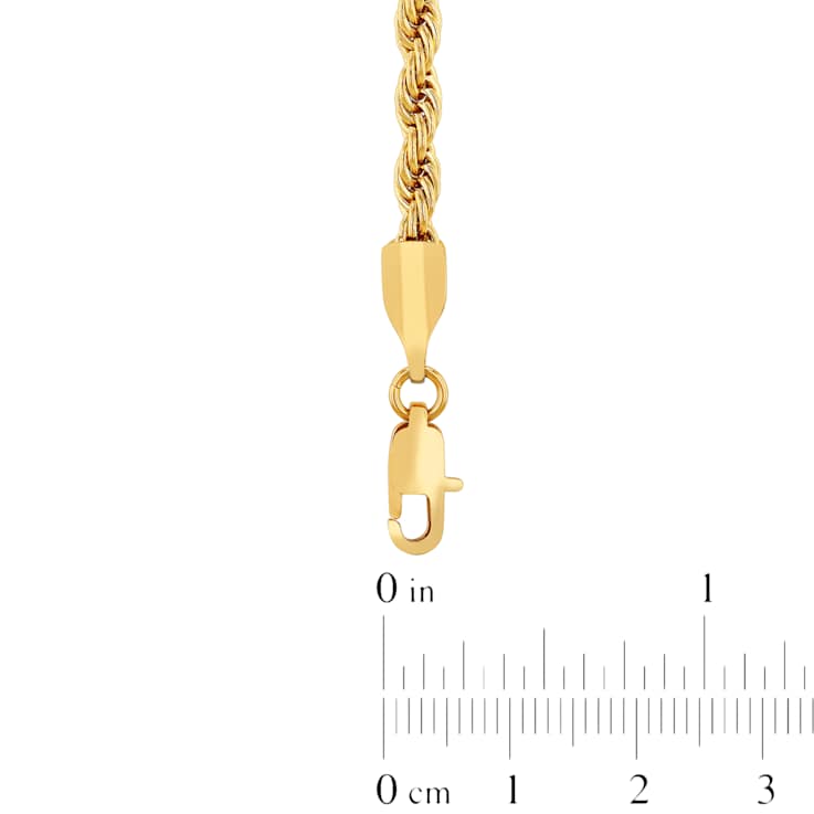 Robert Alton Men's Yellow Rope Chain Necklace 5mm In Ion-Plated
Stainless Steel 24 Inch