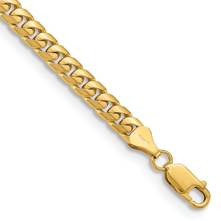 10k Yellow Gold 5.5mm Solid Miami Cuban Link Bracelet