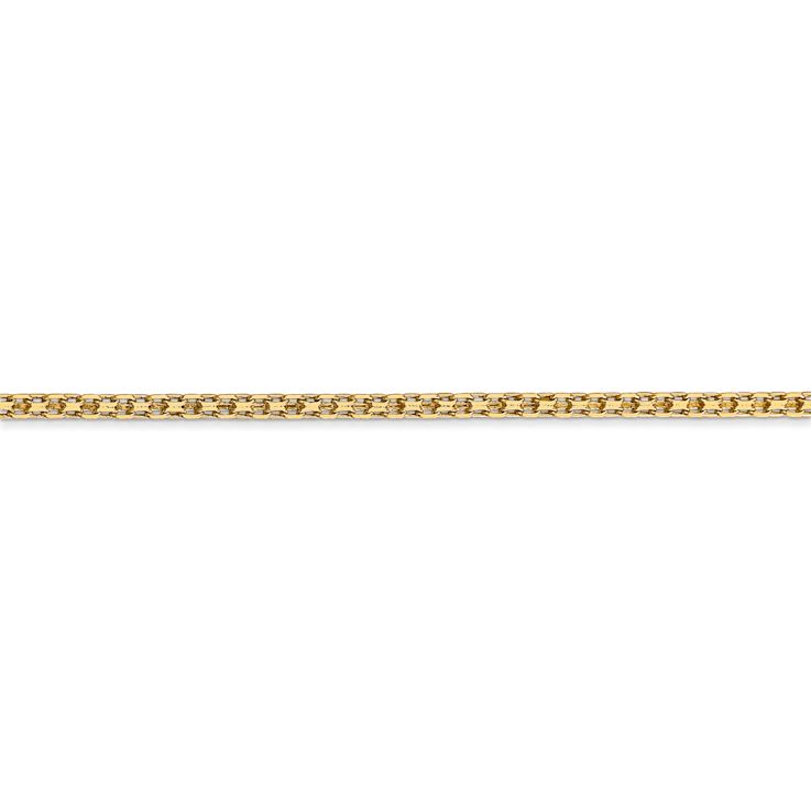 14k Yellow Gold 1.8mm Flat Bismark 18 Inch Chain