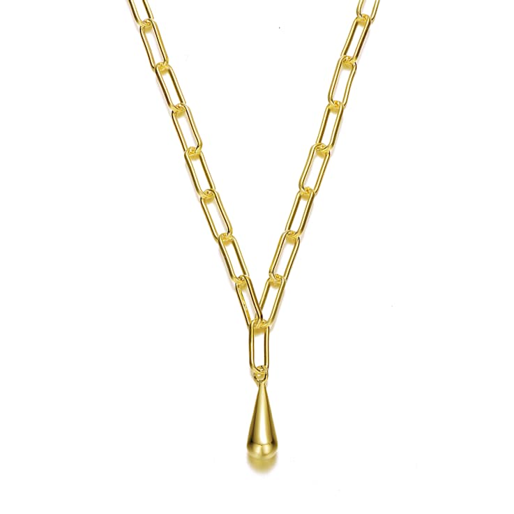 Charm Necklace In 14K Gold Over Brass