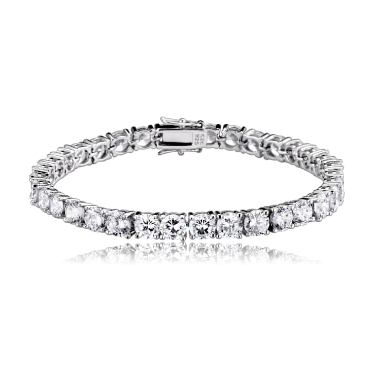 CZ Tennis Bracelet In Sterling Silver 7 Inch