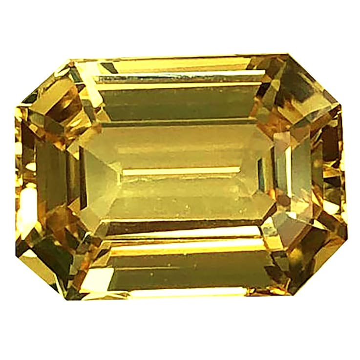 Yellow Sapphire 11.8x8.5mm Emerald Cut 6.23ct