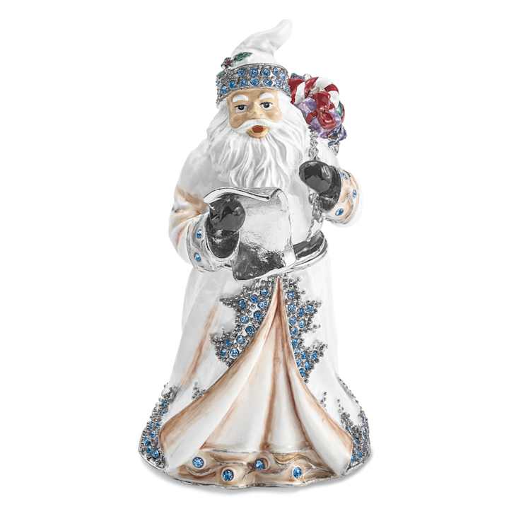 ST. NICHOLAS SINTERKLAAS White Santa Trinket Box
