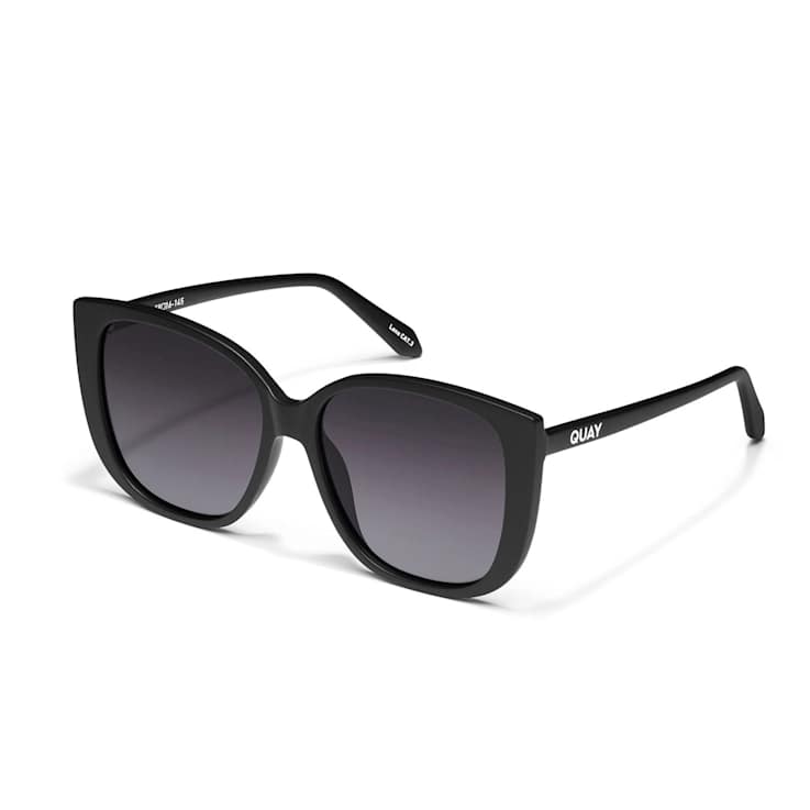 Quay Ever After Black Square Frame / Smoke Lenses Sunglasses
