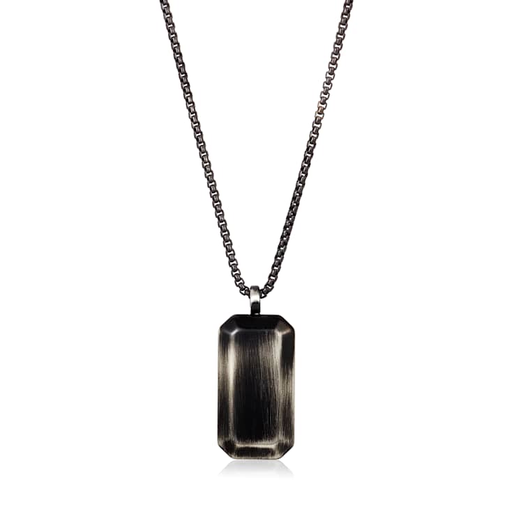 Invicta Men's Dog Tag Pendant With Chain In Stainless Steel