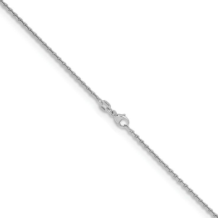 Rhodium Over Sterling Silver 1.8mm Cable 24 Inch Chain