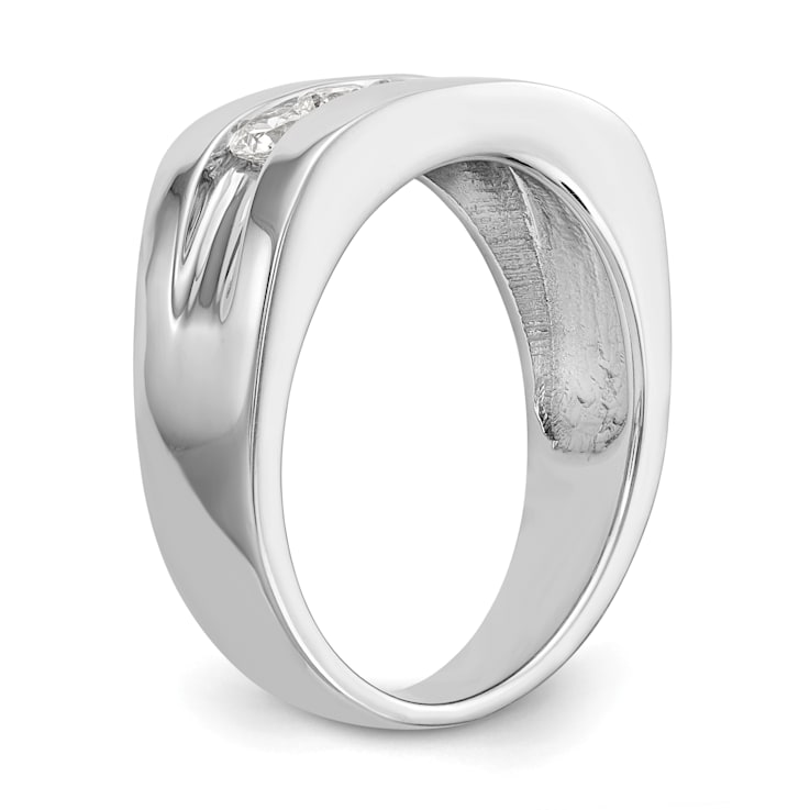 Rhodium Over 10K White Gold Lab Grown Diamond SI1/SI2, G H I, 5-Stone
Men's Channel Band